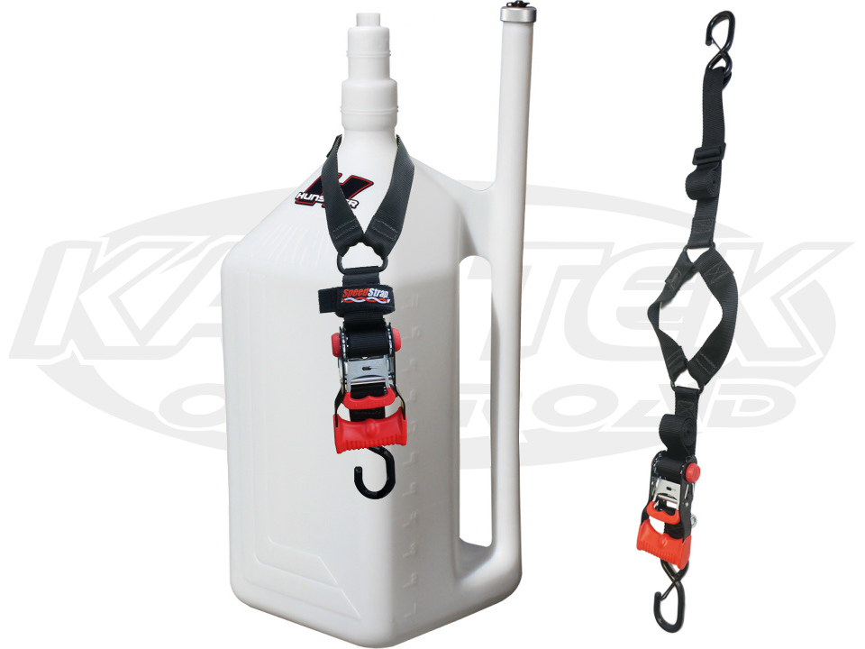 SpeedStrap 1.5 x 6.5' Ratchet Strap Tie Down For 5 to 15 Gallon Fuel Dump  Cans And Utility Jugs
