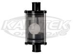 Harmon Racing Cells Black Anodized Fuel Discriminator and Rollover Valve 1" Inlet/Outlet 2-1/4" Dia.