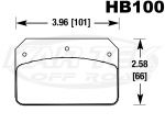 Hawk Performance HB100F.480 HPS Performance Street Compound 4" Brake Pads 0.480" Thick - Set Of 4