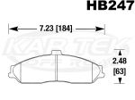 Hawk Performance HB247W.575 DTC-30 Compound C5 Chevrolet Corvette Brake Pads 0.575" Thick Set Of 4