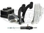 Jamar Performance Floor Mount Brake & Clutch Master Cylinder Pedal Assembly With Short Reservoirs