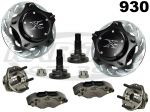 Jamar Performance Pro-X Porsche 930 Rear Micro Stub Brake Kit With 4 Piston Calipers 11-3/8" Rotors