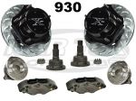 Jamar Performance Pro-X Porsche 930 Rear Midboard Micro Stub Brake Kit 4 Piston Calipers 11-7/8" Rtr