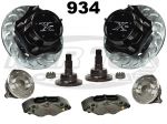 Jamar Performance Pro-X Porsche 934 Rear Midboard Micro Stub Brake Kit 4 Piston Calipers 11-7/8" Rtr