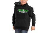 Kartek Off-Road Black Child Size Pullover Hoodie Sweat Shirt With Green Kartek Logo