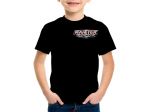 Kartek Off-Road Black Child Size Short Sleeve Tee Shirt With Pink Kartek Logo