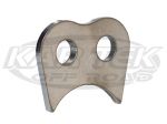 Steel Weld-On Double AN -3 Bulkhead Fitting Mounting Tab With 3/8" Holes Radius For 1-1/2" Tubing