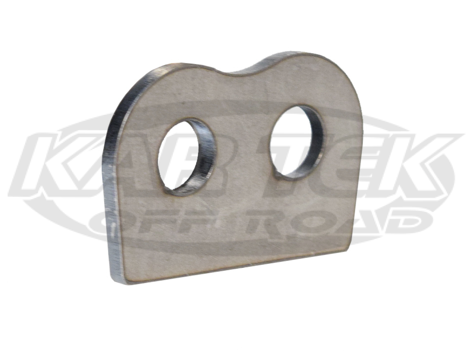 Steel Weld-On Double AN -3 Bulkhead Fitting Mounting Tab With 3/8 Holes  Flat Bottom