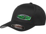 Kartek Off-Road Black Adult Size Flexfit Hat With Green Embroidered Kartek Logo