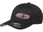 Kartek Off-Road Black Adult Size Flexfit Hat With Pink Embroidered Kartek Logo