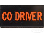 CO DRIVER Dash Badge Self Adhesive ID Label For Your Indicator Lights Or Switches