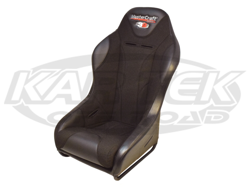 MasterCraft Safety 3G Series Black Seat 2 Inch Extra Wide Flat Mount With  Removable Bottom Cushion