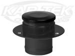 Ogawa Enterprises Black Straight Remote Fuel Filler Neck With Billet Aluminum Cap For 2" Hose