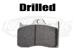 Drilled Wilwood 7112 BP-20 Compound 4" Brake Pads 0.490" Thick For ProAm 4993 Calipers