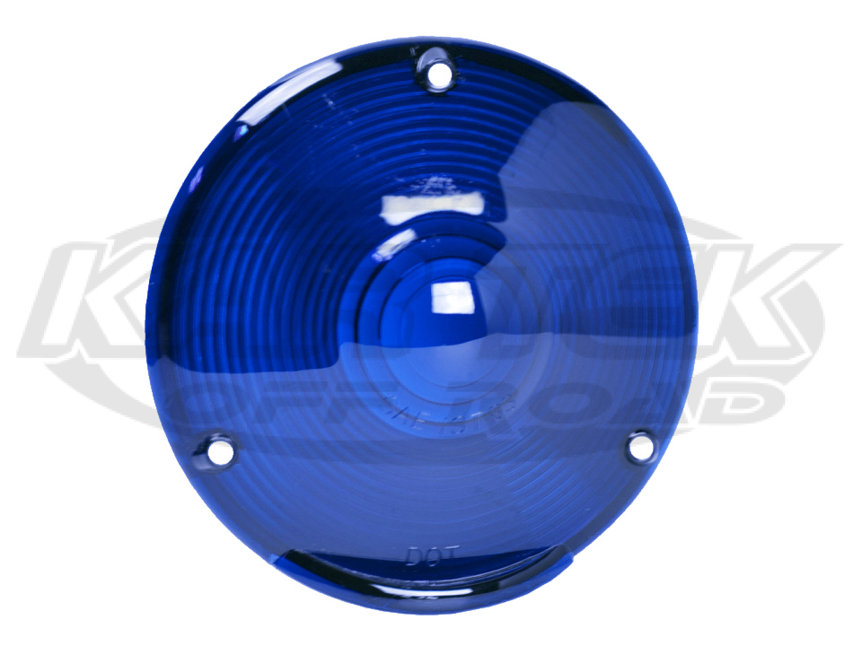 Replacement Blue Lens For Standard 4" Diameter 3 Bolt OffRoad Or