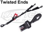 SpeedStrap 1.5" UTV Twisted Hook 3 Way Ratcheting Y Tie Down Strap For Spare Tires In Truck Bed