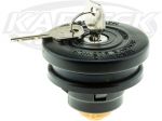 MotoRad MGC91 Locking Fuel Cap With Keys Fits Standard Jaz And Fuel Safe 2-1/4" Quarter Turn Necks