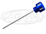Stiffy 19mm 2.5 Thread Blue Anodized Billet Motorcycle Oil Cap With Cut-To-Length Oil Dipstick