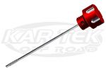 Stiffy 19mm 2.5 Thread Red Anodized Billet Motorcycle Oil Cap With Cut-To-Length Oil Dipstick
