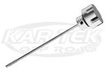 Stiffy 19mm 2.5 Thread Silver Anodized Billet Motorcycle Oil Cap With Cut-To-Length Oil Dipstick