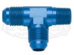 Fragola AN -10 Blue Anodized Aluminum Tee With 1/2" NPT National Pipe Tapered On The Run Fittings