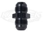 Fragola AN -3 Male To AN -3 Male Black Anodized Aluminum Union Adapter Fittings