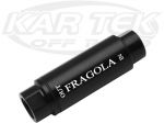 Fragola 960001-BL Billet Aluminum 40 Micron Fuel Pump Post Fuel Filter AN -6 ORB To AN -6 ORB