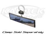 Axia Alloys 9" Wide Convex Panoramic Black Anodized Billet Aluminum Clamp On Rear View Mirror