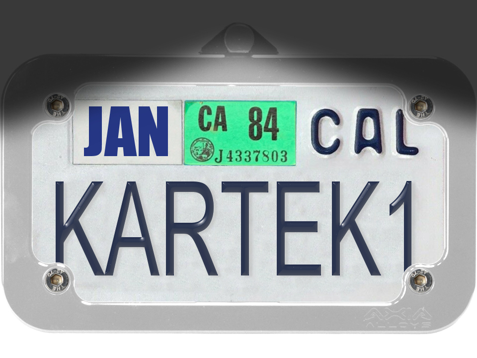 Billet license plate store frame with light