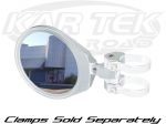 Axia Alloys Folding Flat 6" Wide 5-1/4" Tall Clear Anodized Billet Aluminum Clamp On Side Mirror