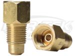 Brass Adapter Fitting 10mm-1.0 Male Metric Bubble Flare To 3/16" Inverted Flare American Brake Line 