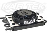 Derale 13730 Econo-Cool Universal Six Pass Oil Cooler With 7-1/2" Fan And 11/32" Barb Fittings