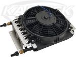 Derale 13900 Electra-Cool Universal 16 Pass Oil Cooler With 10" Fan #6 Male Or 3/8" Barb Fittings