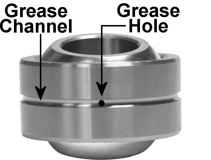FK Bearings COM series non ptfe teflon coated monoballs uniballs spherical bearings grease groove and grease hole