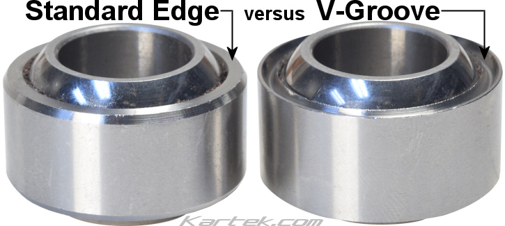 FK Bearings standard versus vgroove monoballs uniballs spherical bearings