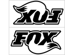 Fox Shocks 2.0" Shock Black Logo Reservoir Stickers With Clear Background 6-1/4" x 5"