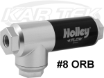 Holley 12-876 EFI Regulator With 10 Micron Built In Filter #8 ORB Inlet / Outlet / Return To Tank