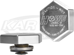 Howe 16 Lbs Standard Size Radiator Or Surge Tank Cap With Billet Cover For 3/4" Deep 1-5/8" ID Necks