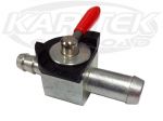 Jaz Products 890-002-03 Straight Fuel Line Shut Off Ball Valve 3/8" Inlet to 1/4" Outlet