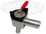 Jaz Products 890-003-03 90 Degree Fuel Line Shut Off Ball Valve 3/8" Inlet to 1/4" Outlet