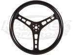 Joes Racing Products 13" / 330mm Diameter +3/4" Dish Black Rubber Coated Aluminum Steering Wheel