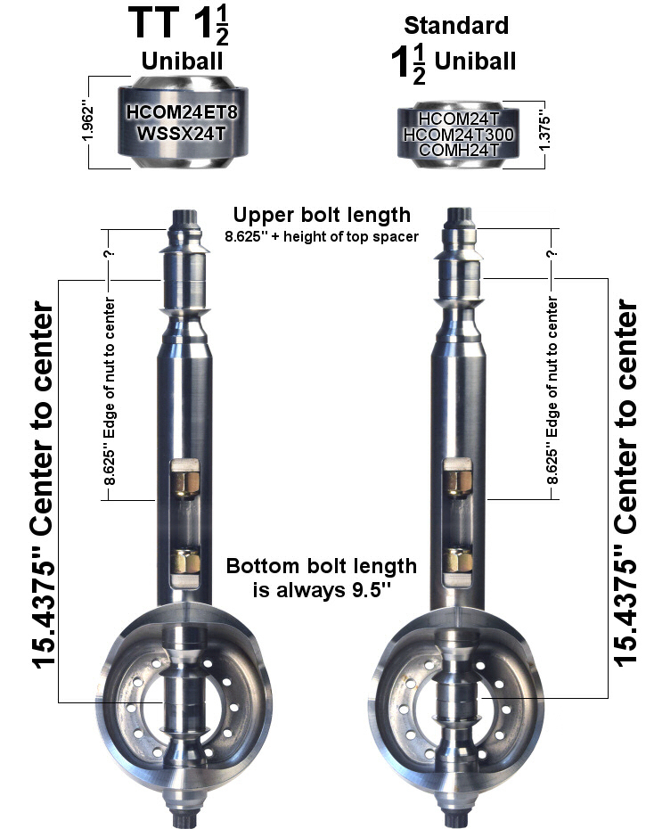 kartek offroad 6.25 diameter twelve bolt trophy truck uprights spindles knuckles dimensions