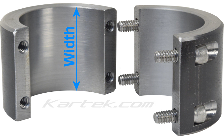 Kartek Off-Road heavy duty four bolt weldable clamps width