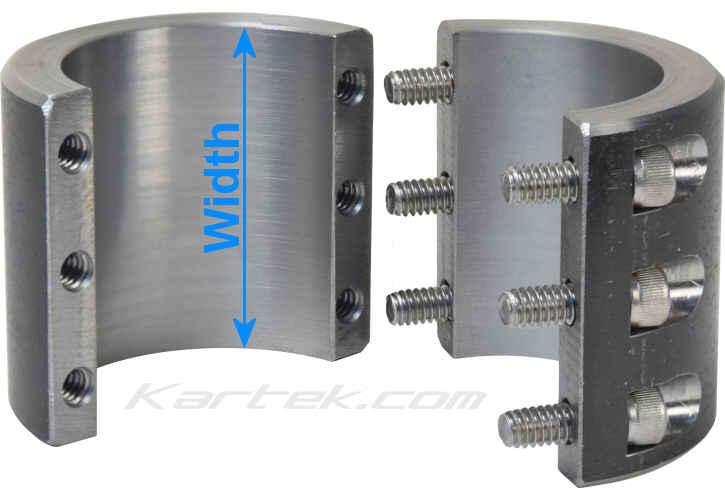 Kartek Off-Road heavy duty six bolt weldable clamps width