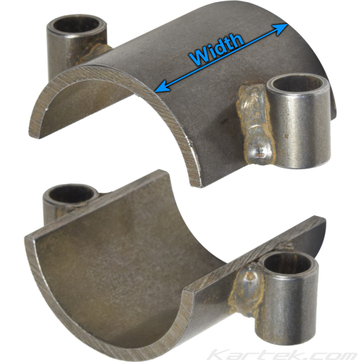 Kartek Off-Road 2 bolt clam shell weldable clamp-on brackets width