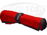 MasterCraft Safety Red 8 Slot 2 Pocket Large Roll Up Tool Bag With Velcro Strap 29" Wide 29" Tall