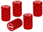 Method Race Wheels MH-VSC2 Red Anodized Aluminum Knurled Tire Valve Stem Caps Pack Of 5