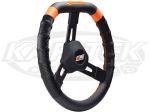 MPI 13-3/4" - 350mm Diameter +1/2" Dish Ribbed Dirt Karting / Mini Outlaws Steering Wheel