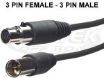 PCI Race Radios 5350 PTT Push To Talk Button 3 Foot Extension Cable 3 Pin Female To 3 Pin Male