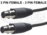 PCI Race Radios 5355 PTT Push To Talk Button 3 Ft Gender Changer Cable 3 Pin Female To 3 Pin Female